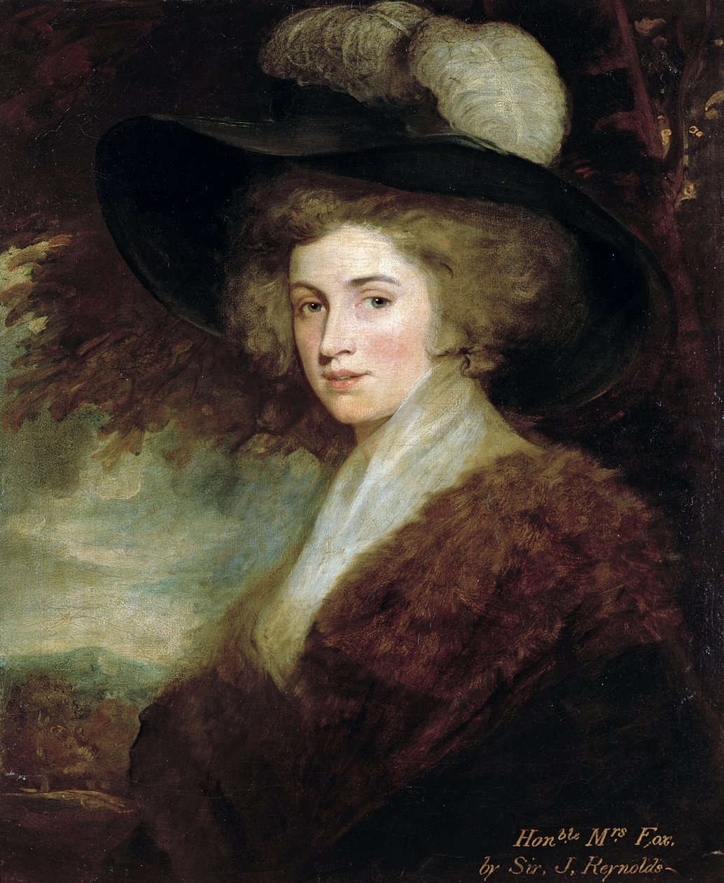 チャールズジェームズフォックス夫人の肖像1784-9 作： ジョシュア・レイノルズ