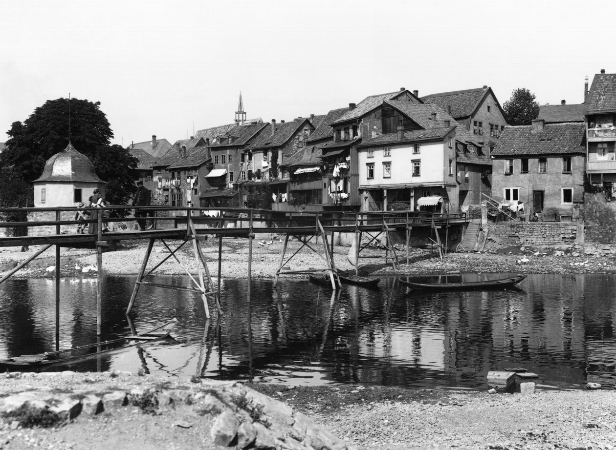 ナーヘ川、バートクロイツナハ、c.1910 作： ジュセ