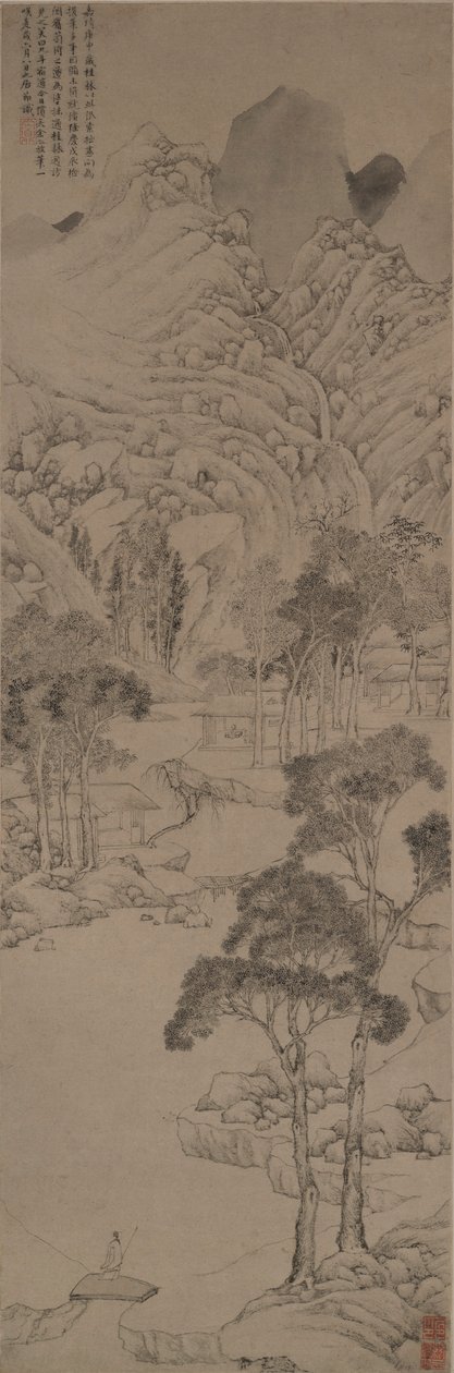 文徴明風山水図 作： ジュジエ