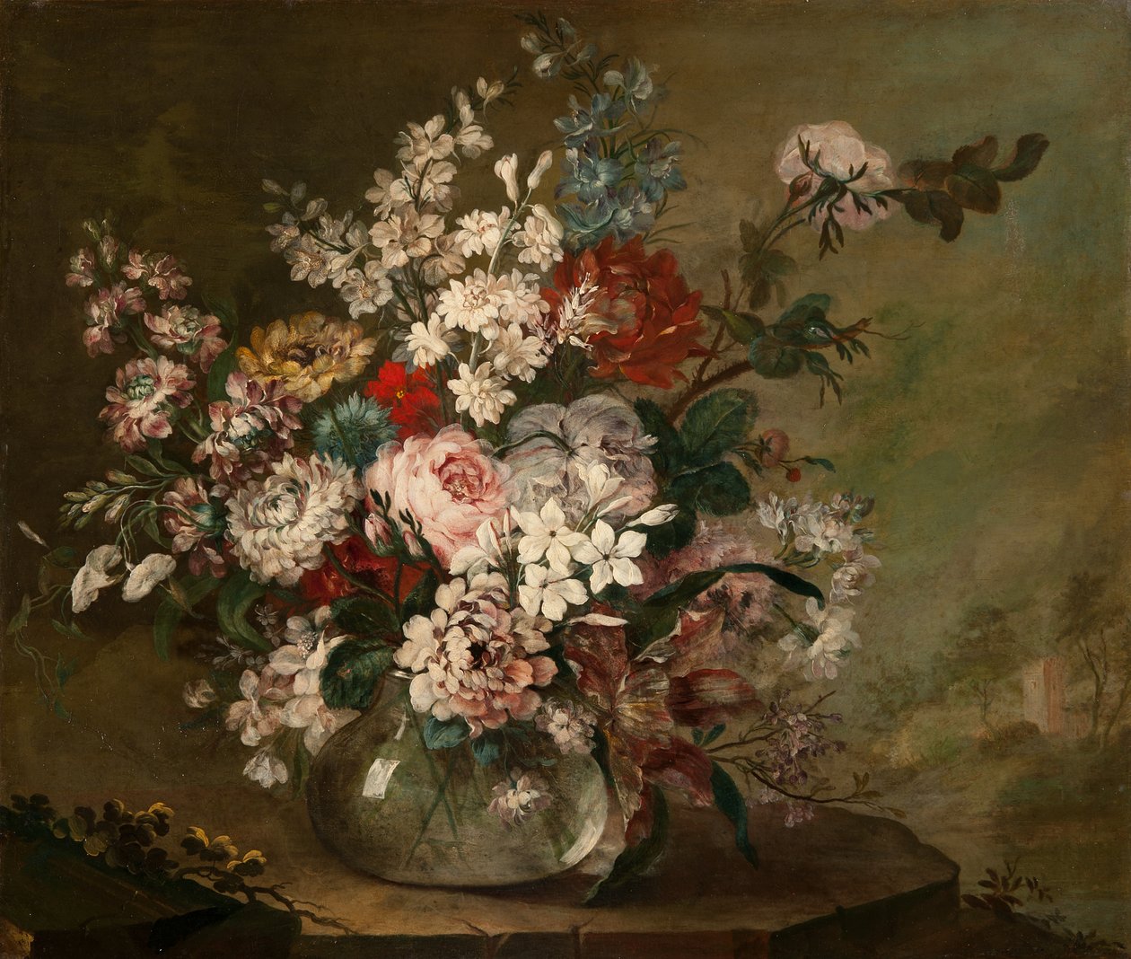 花瓶に花のある静物、1780〜1790年頃 作： フアン・バウティスタ・ロメロ