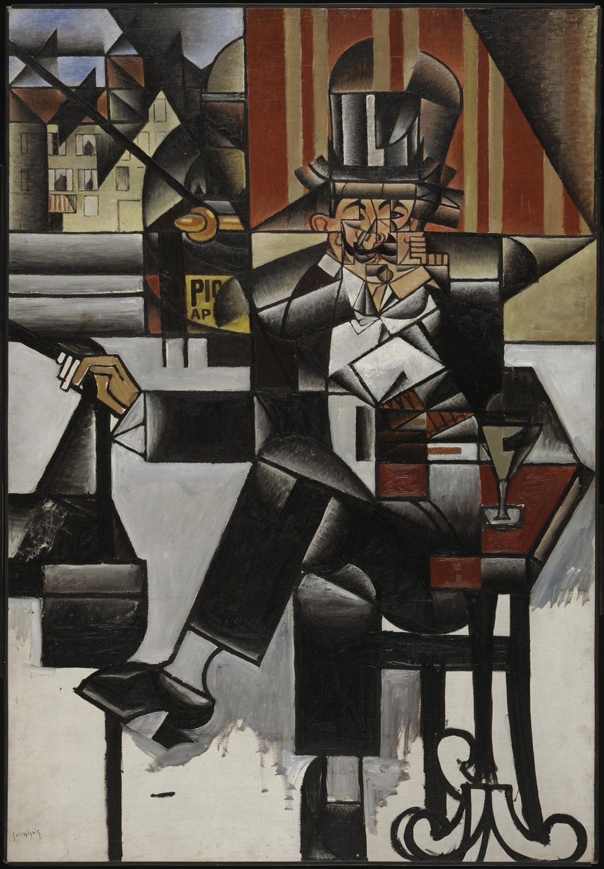 カフェの男、1912年。 作： フアン・グリス
