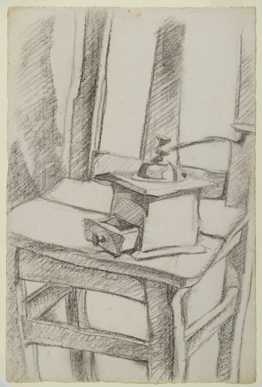コーヒーグラインダー（Le MoulinàCafé）、1911（紙に炭） 作： フアン・グリス