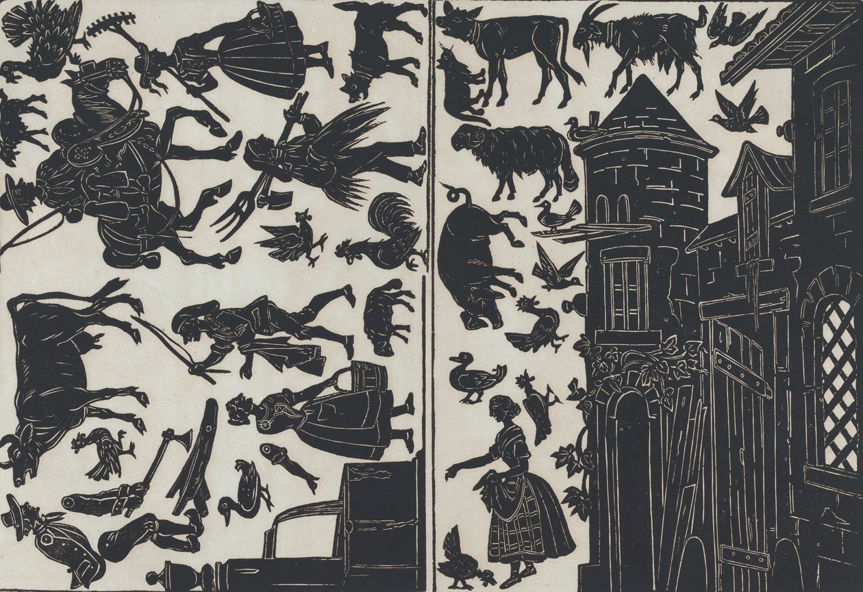 中国の影絵人形の図のシート 6、1859 年。 作： フアン・リョレンス