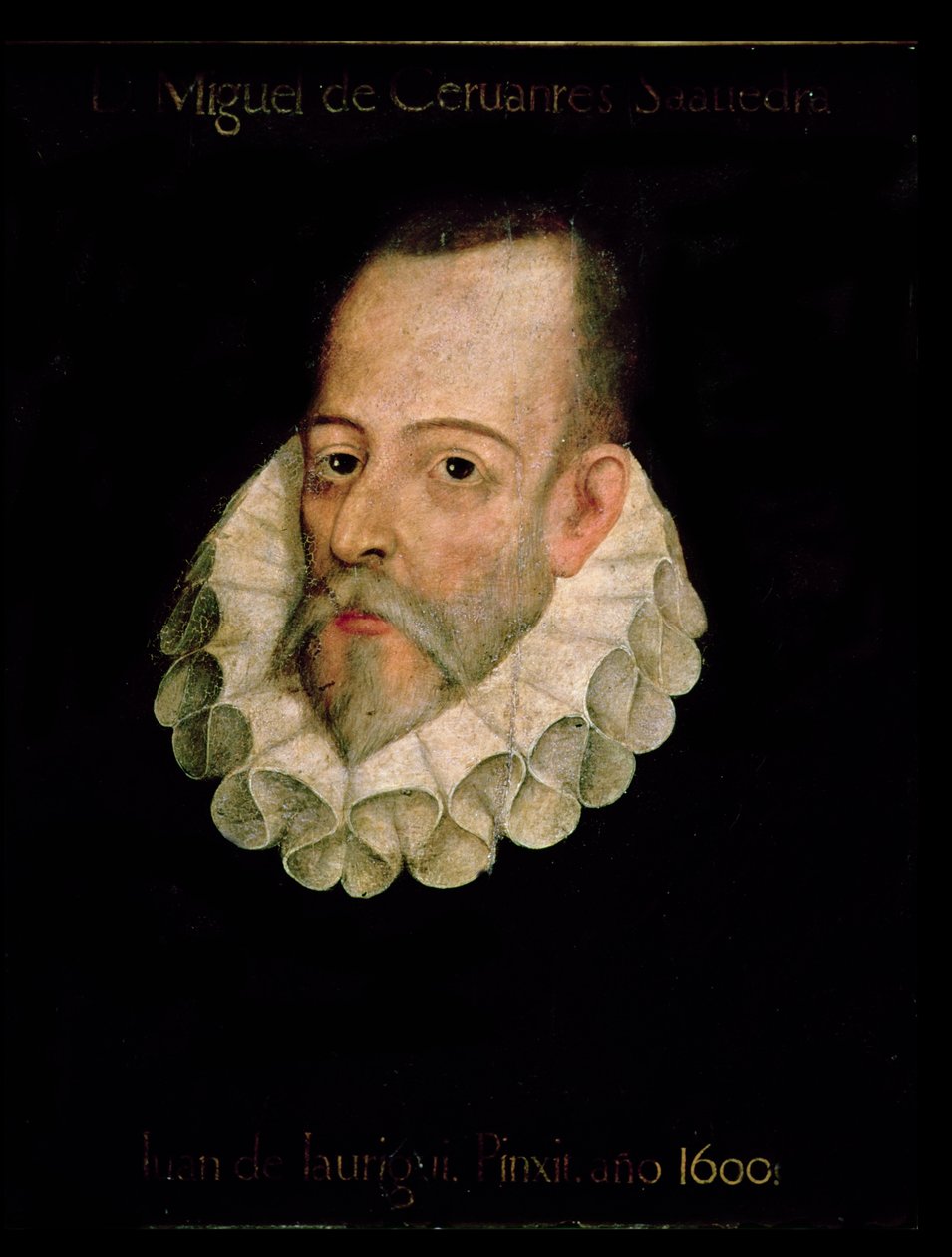 ミゲル・デ・セルバンテス・イ・サーベドラの肖像（1547-1615）1600年（パネルに油彩） 作： フアン・デ・ジャウレギ・イ・アギラール