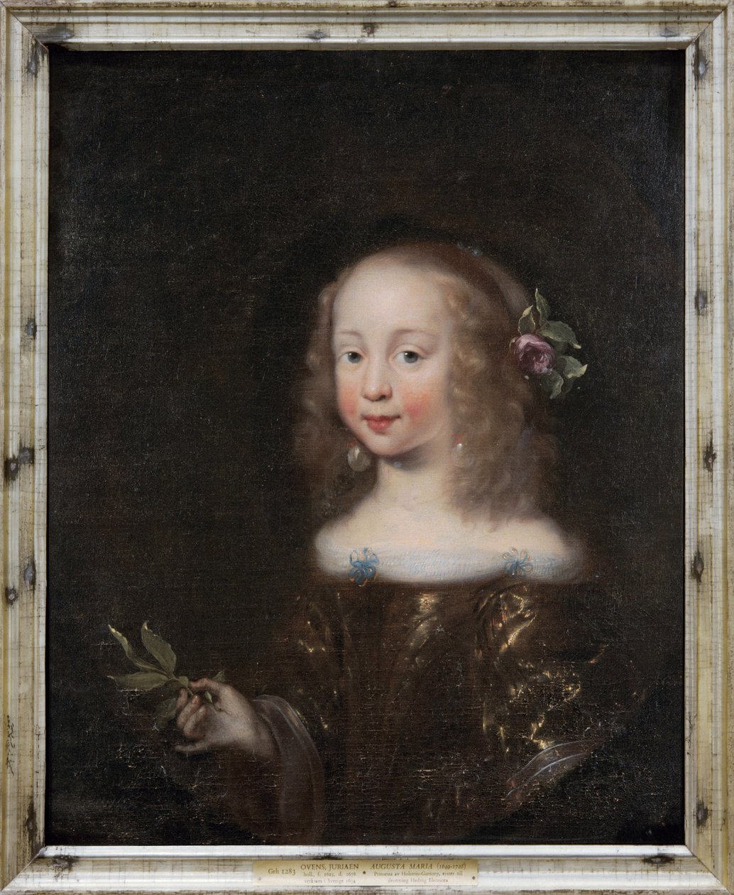 スウェーデン語：Augusta Maria, 1649-1728, Princess of Holstein-Gottorp アウグスタ・マリア, 1649-1728, プリンセス・オブ・ホルシュタイン・ゴットルプ 作： ユルゲンオーブン