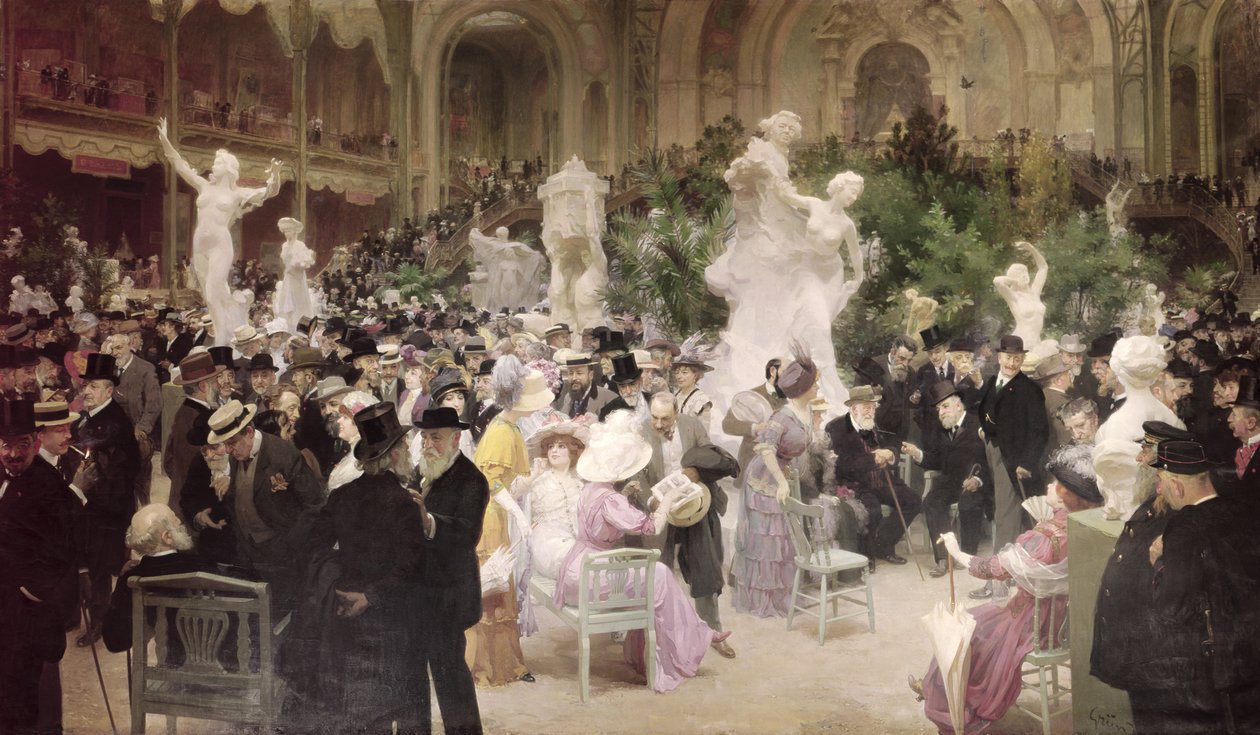 1911年のフランスのアーティストサロンでの金曜日 作： ジュール・アレクサンドル・グルーエンまたはグルー