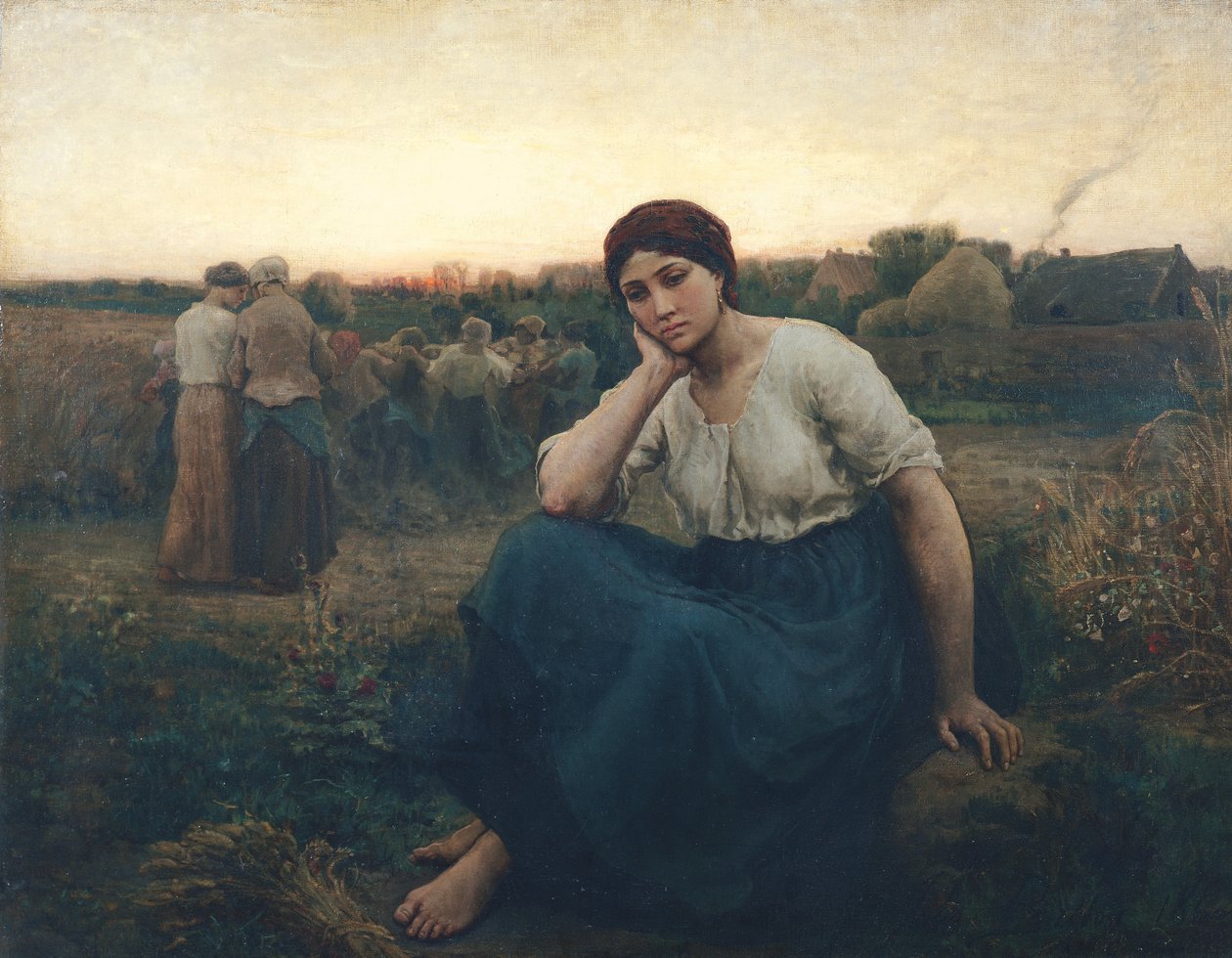 夕方、1860 作： ジュール・ブルトン
