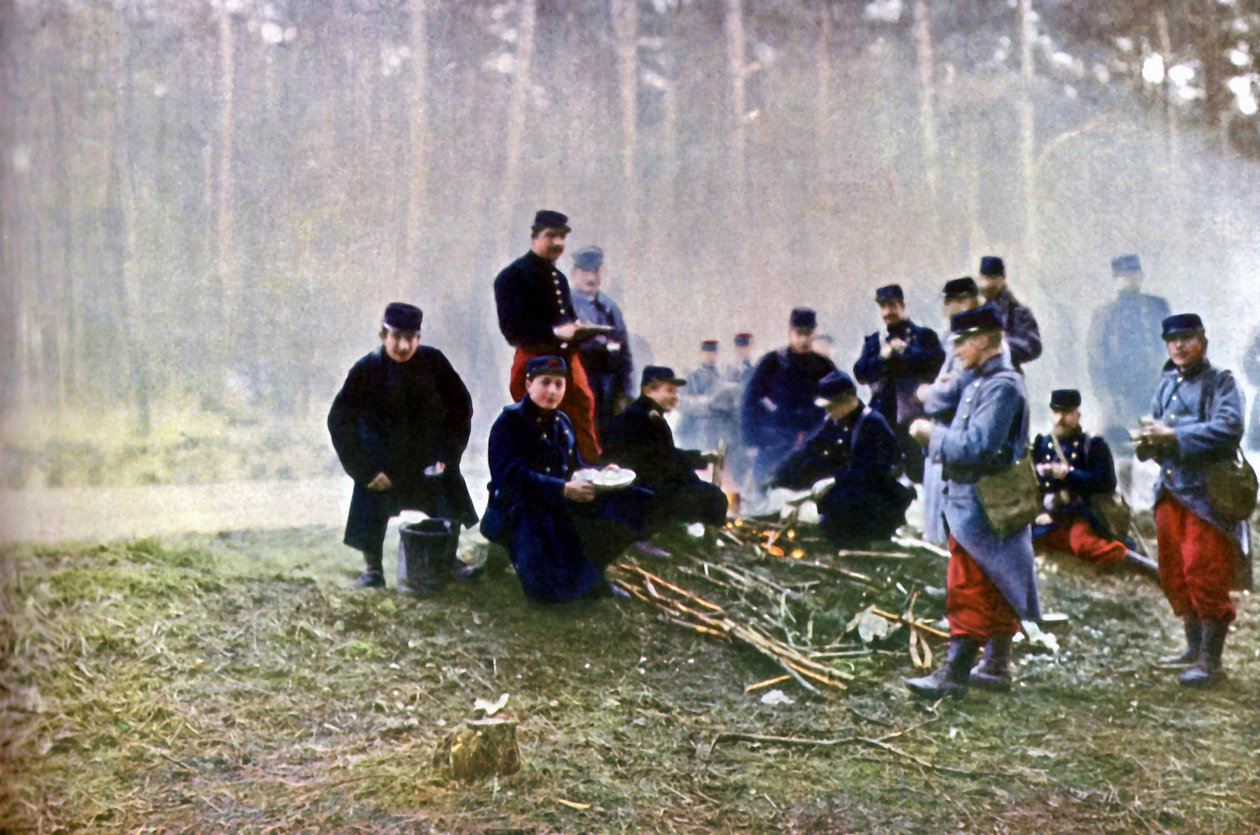 フランスの兵士、マルヌ、1914年9月（オートクローム） 作： ジュール・ジェルヴェ・コートテルモント