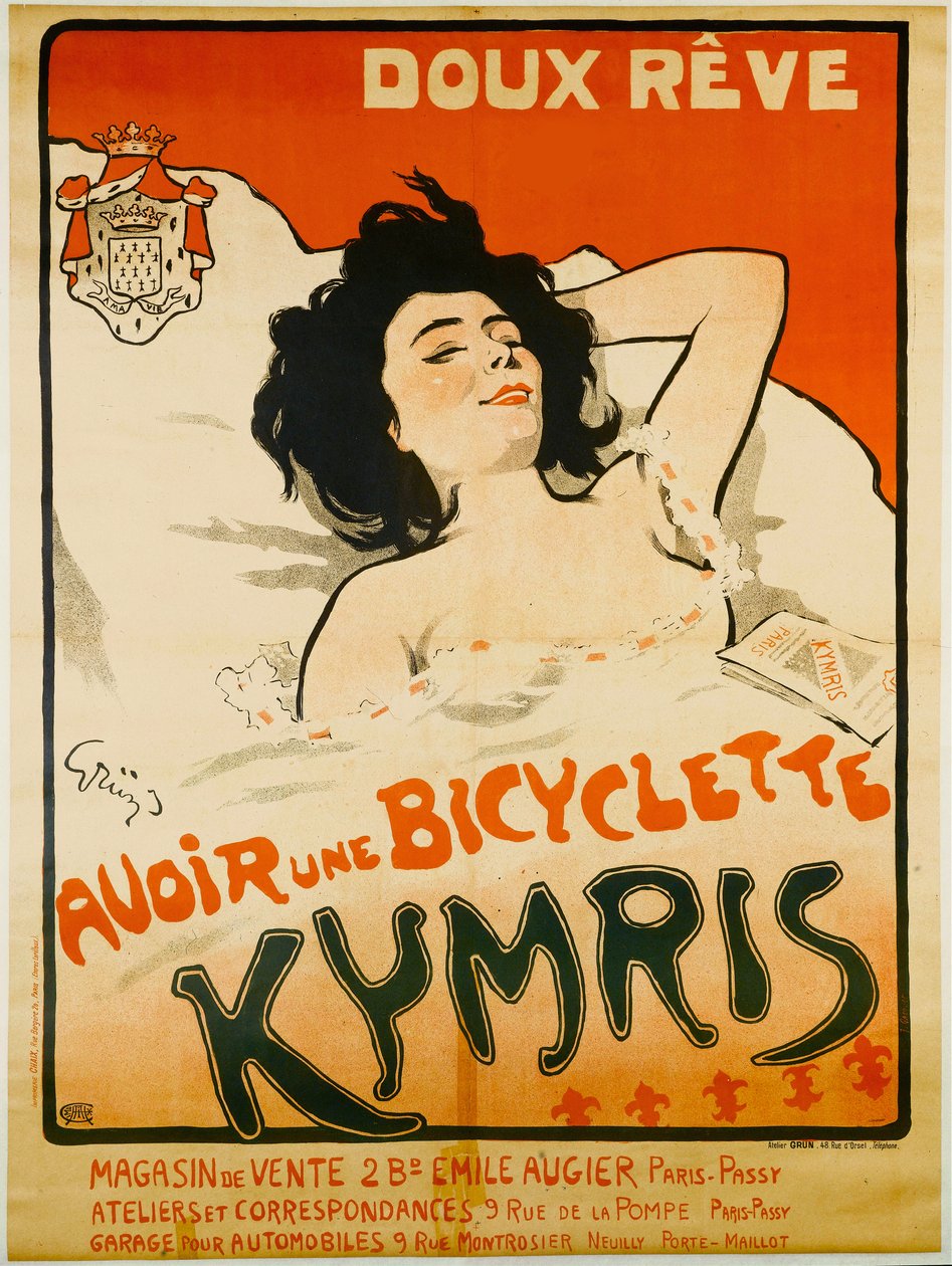 いい夢を。 Kymris の自転車を持っている c. 1898年。 作： ジュール・アレクサンドル・グリーン