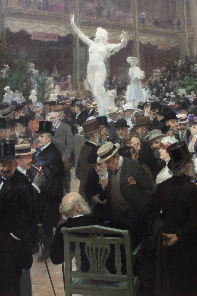 フランス芸術家サロンの金曜日。ジュール・アレクサンドル・グリュン（1868-1939）の絵画、油彩、キャンバス、フランス美術 作： ジュール・アレクサンドル・グルーエンまたはグルー