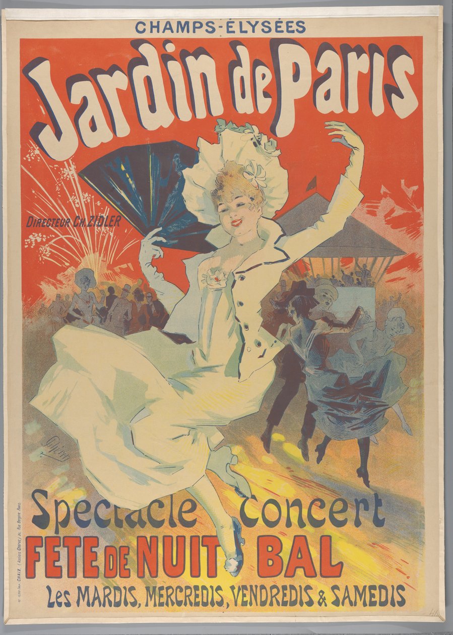 Champs-Elysées. Jardin de Paris, 1890 作： ジュール・チェレット