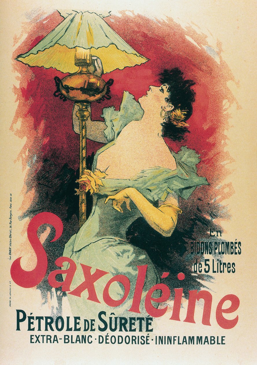 「サクソレイン」1891年（リトグラフ 作： ジュール・チェレット