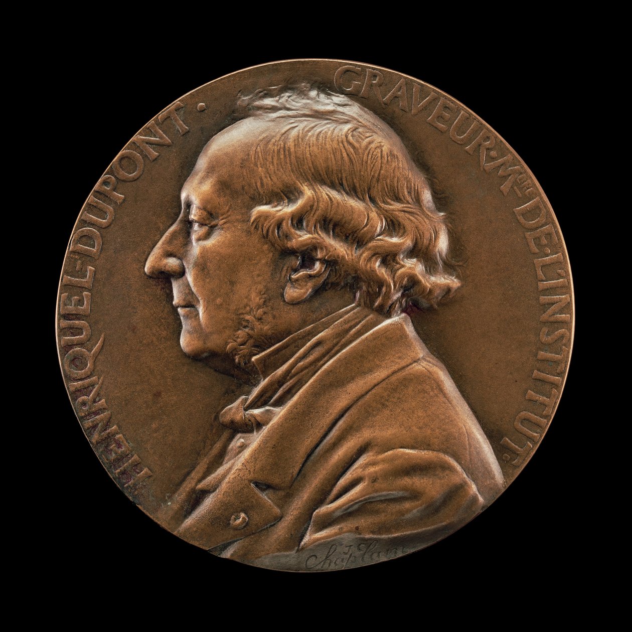 ヘンリケル・デュポン、1797～1892年、製図工および彫刻家、c. 18701892。 作： ジュール・クレメント・チャプレン
