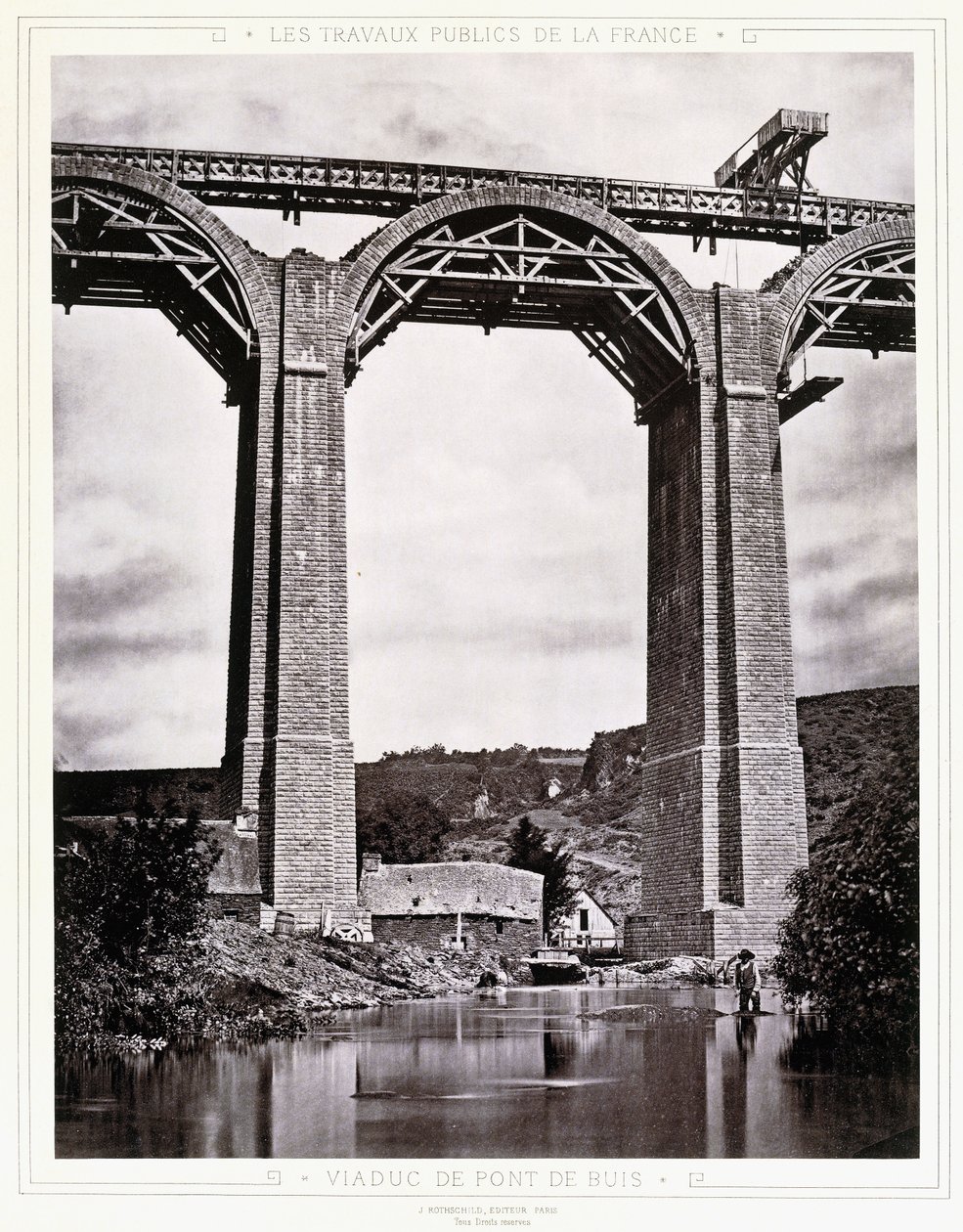 ポンドビュス橋、1876-1883年頃 作： ジュール・デュクロ