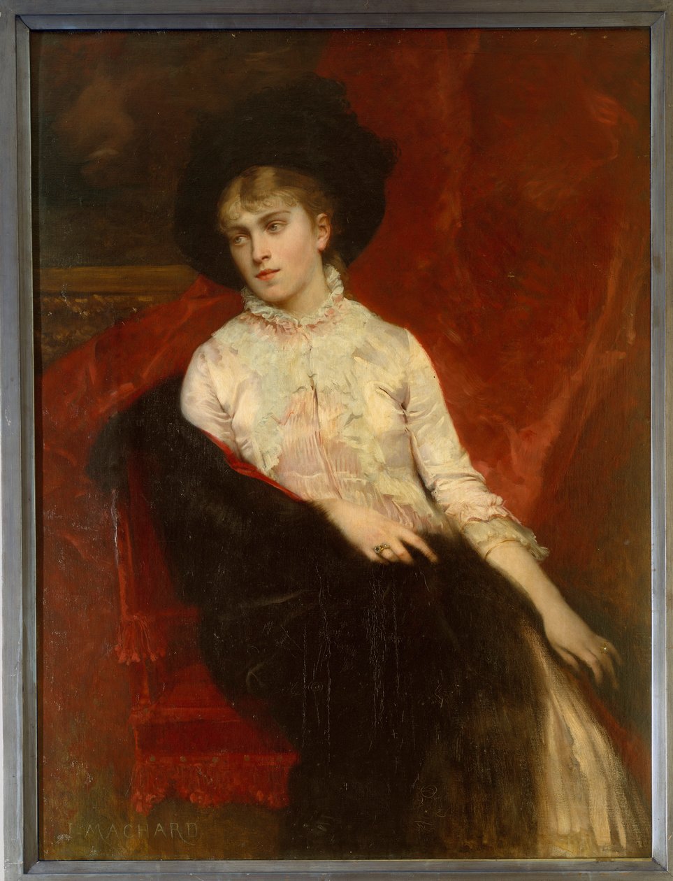 Jeanine Dumas Davy de la Pailleterie (1867-1943) の肖像画。Alexandre Dumas の息子の娘であり、Ernest Hauterive の妻です。Jules Louis Machard (1839-1900) による 19 世紀の Villers Cotterets。 アレクサンドル デュマ博物館 作： ジュール・ルイス・マシャール