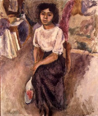 座っている女性」1915年頃（油彩・キャンバス） 作： ジュール・パスシン