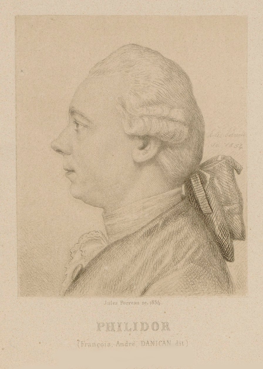フランソワ・アンドレ・ダニカン・フィリドールの肖像 1726-1795。 作： ジュール・ポロー