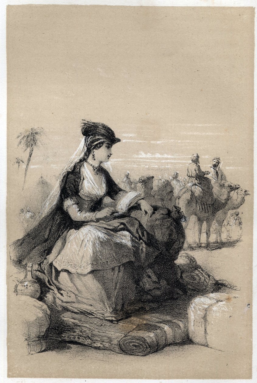 レディ メアリー (マリー) ウォートリー モンタギュー (Wortley-Montagu) (1689 年 5 月 26 日 - 1762 年 8 月 21 日)、英国の作家の肖像。 作： ジュールとラウンハイムヘルマンデビッド