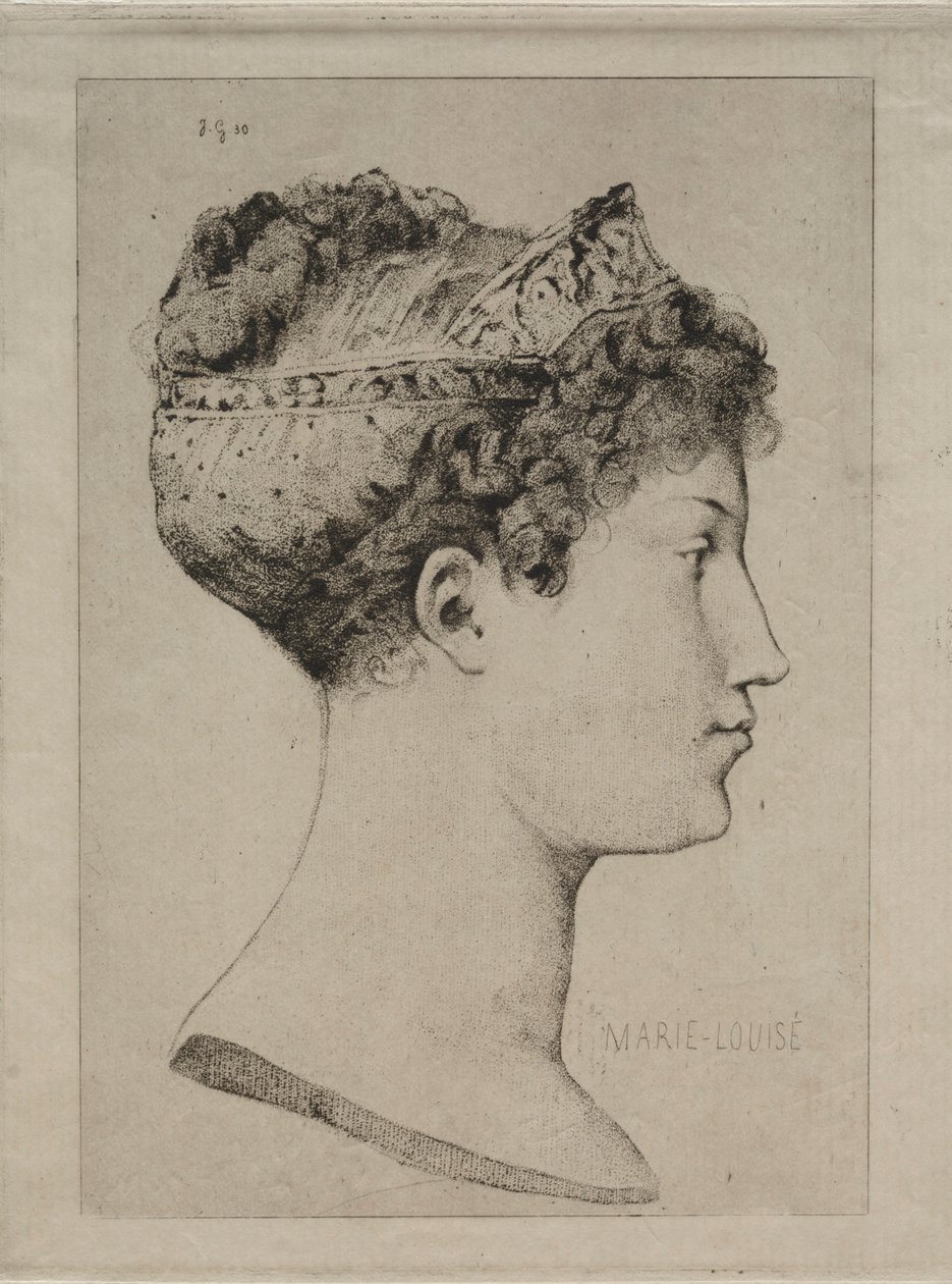 マリールイーズのプロフィール、1860年。 作： ジュール・ド・ゴンクール