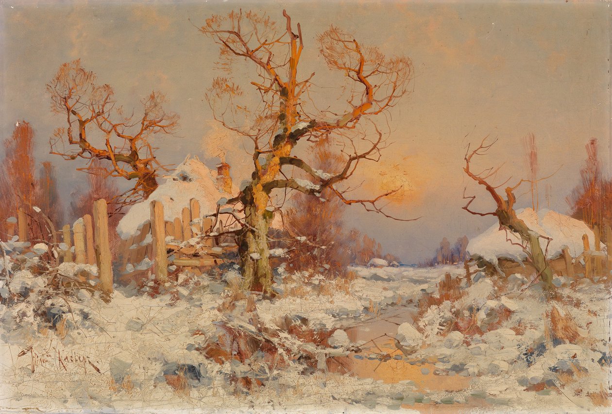 夕方の冬の風景 作： Juli Julievich Klever