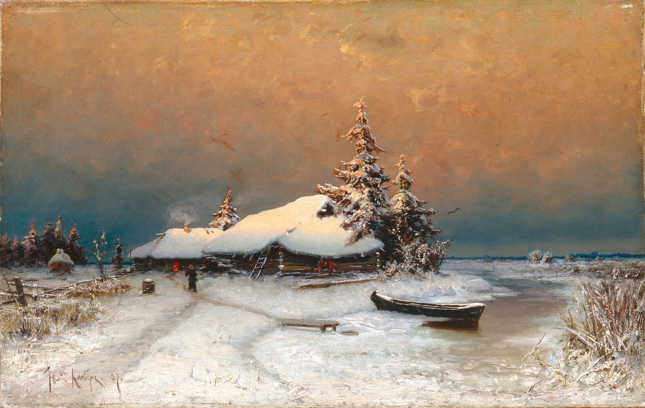 冬の日没、1887 作： Juli Julievich Klever