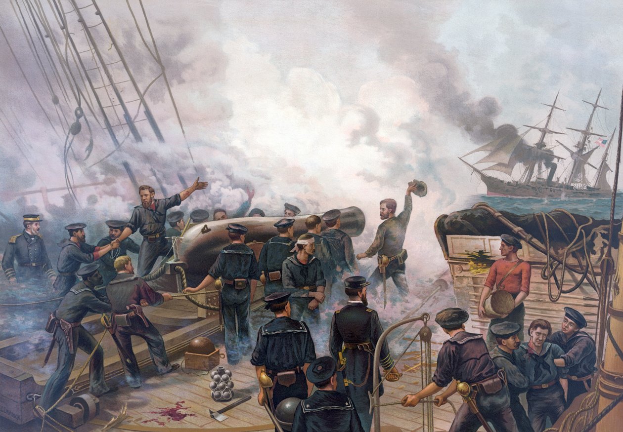 シェルブールの戦い、パブ。 Lプラン＆Co.、1887 作： ジュリアン・オリバー・デイビッドソン