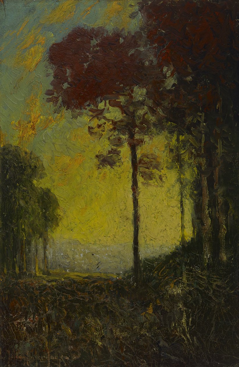 秋の日没、1908 作： ジュリアン・オンダードンク