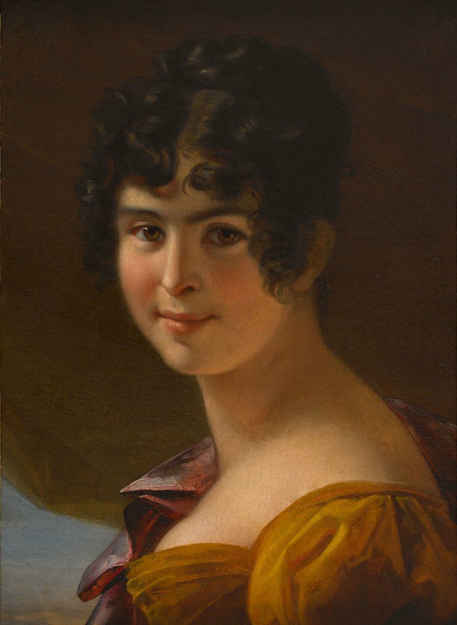 Adele Foucher 1803-1868 の肖像、1820 年頃。 作： ジュリー・デュビダル・ド・モンフェリエ