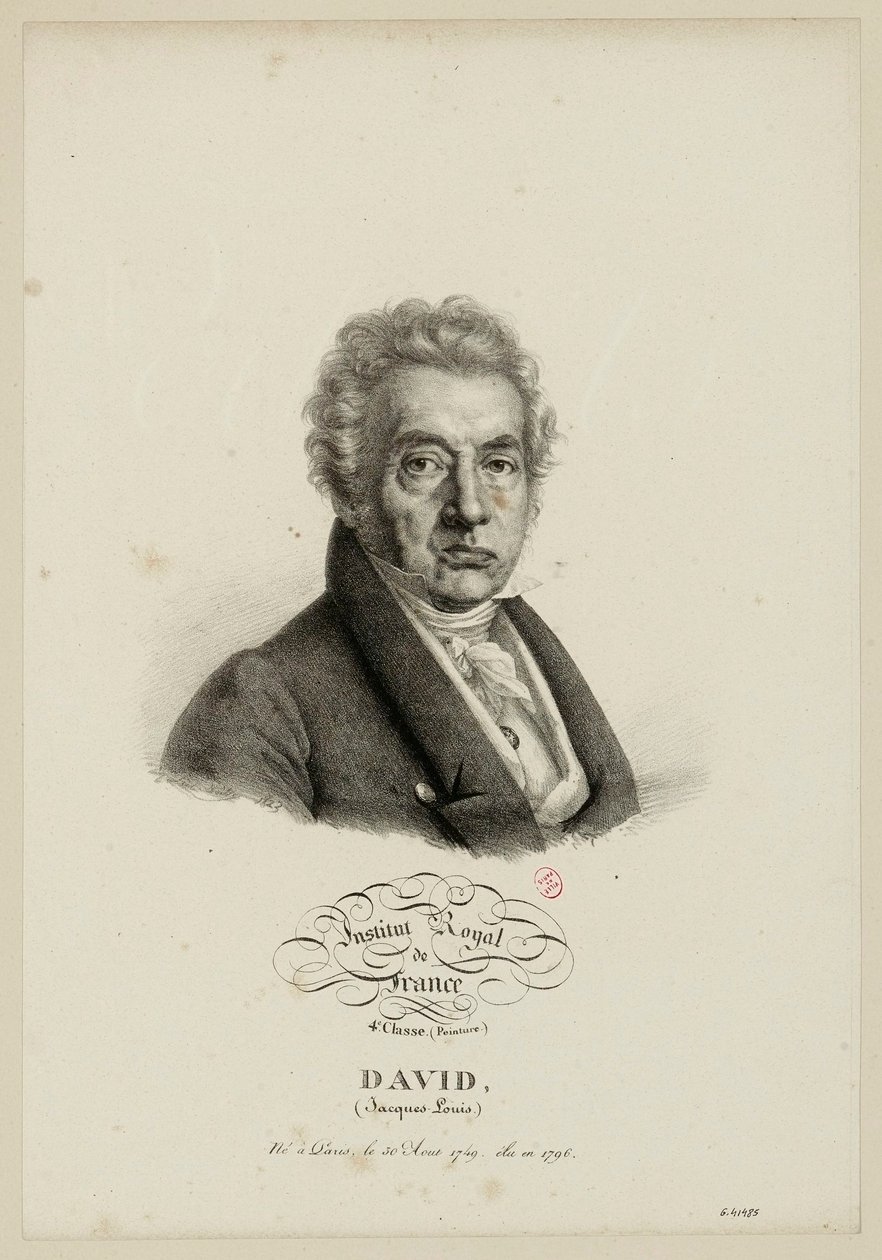 フランス王立学士院、第4部門。（絵画。）ダヴィッド、（ジャック＝ルイ。）1749年8月30日パリ生まれ、1796年選出。 作： ジュリアン・レオポルド・ボイリー