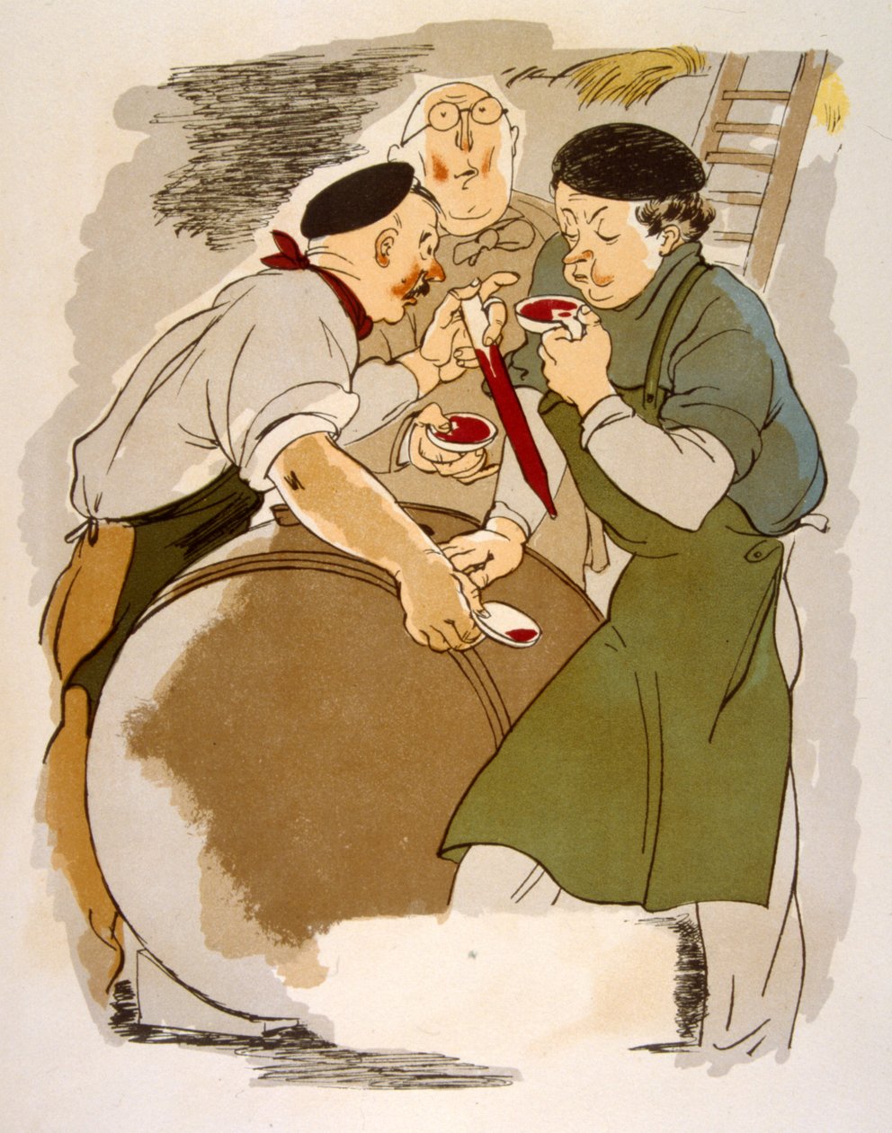 ユーモラスなワインのイラスト 1946.Illustration by Julien Pavil 作： ジュリアン・パヴィル