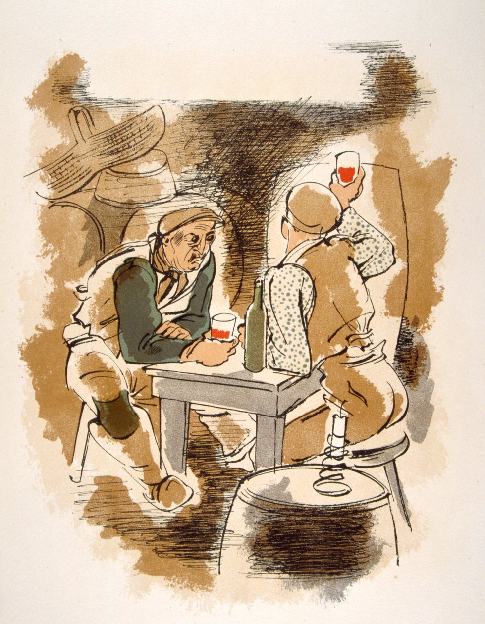 Ilustração humorística de vinho 1946. Ilustração de Julien Pavil 作： ジュリアン・パヴィル
