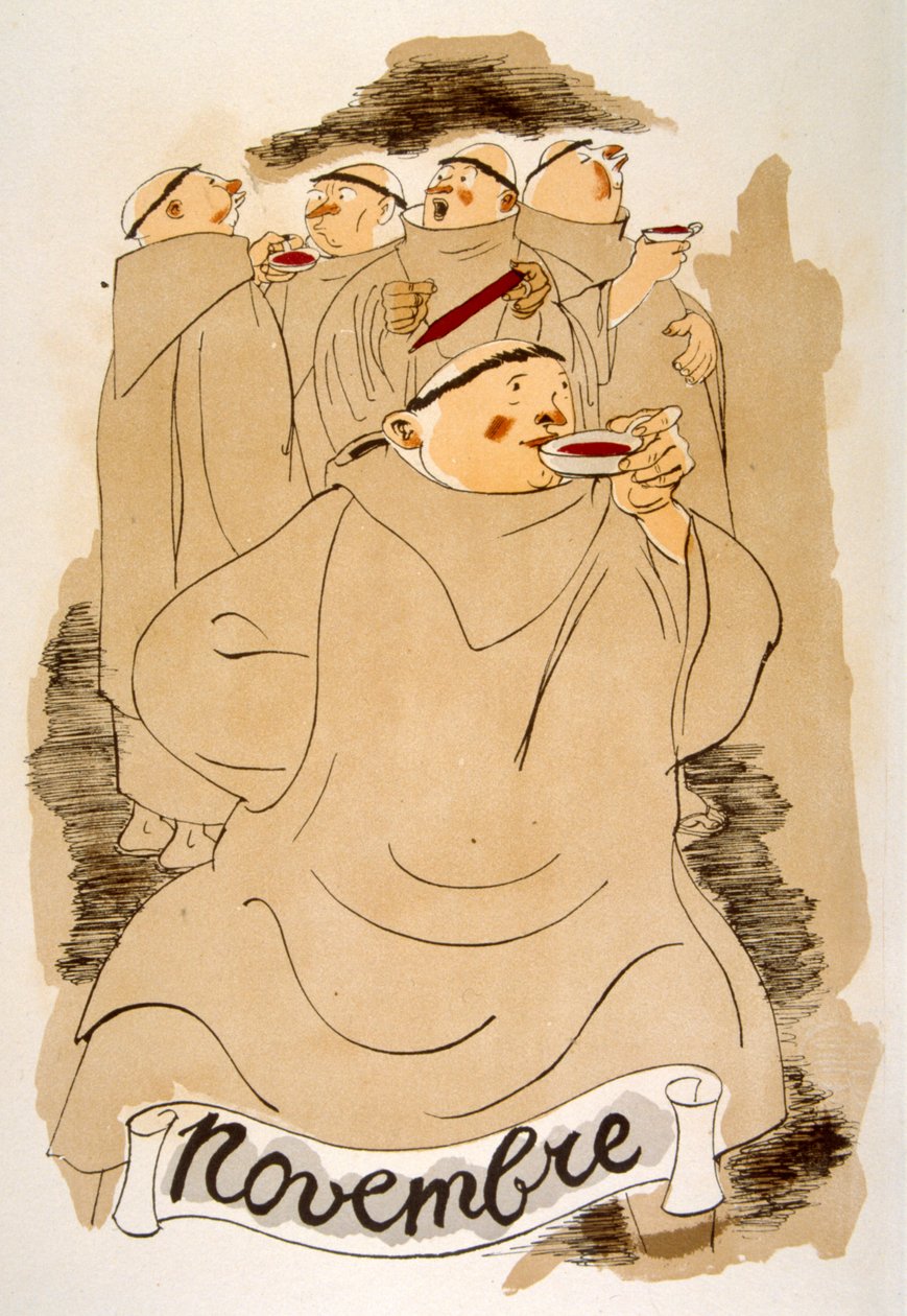 ユーモラスなワインのイラスト 1946.Illustration by Julien Pavil 作： ジュリアン・パヴィル