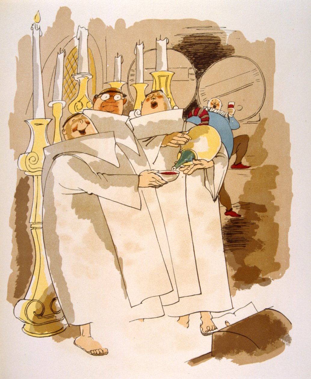 ユーモラスなワインのイラスト 1946.Illustration by Julien Pavil 作： ジュリアン・パヴィル