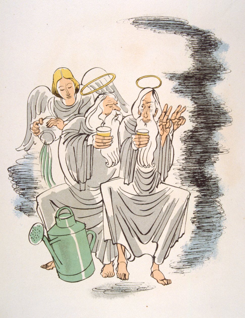 ユーモラスなワインのイラスト 1946.Illustration by Julien Pavil 作： ジュリアン・パヴィル