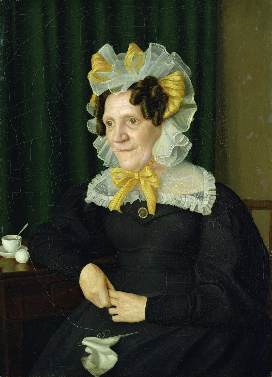 1829年の老婦人の肖像 作： ジュリアス・オルダッハ