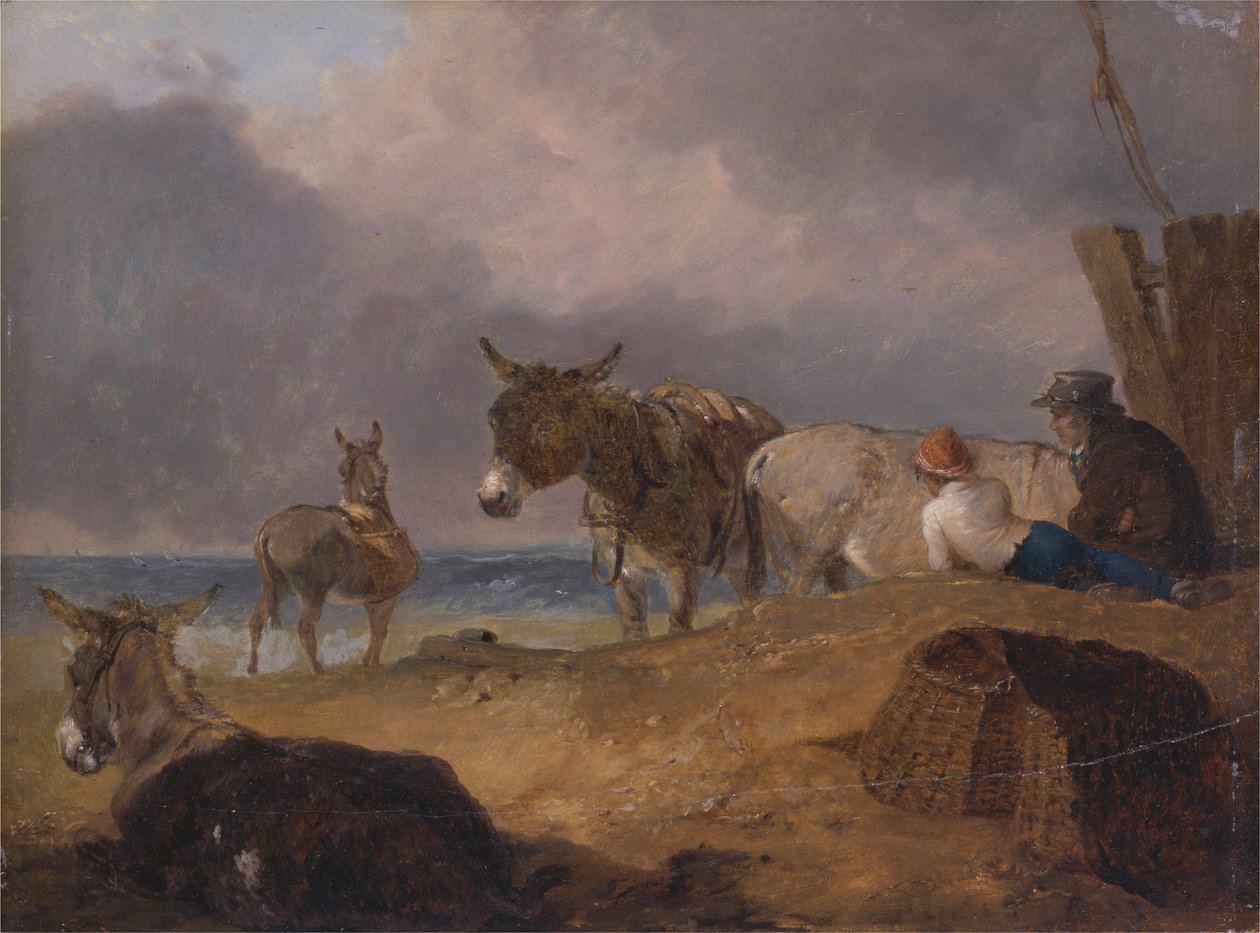 Burros e figuras em uma praia 作： ジュリアスシーザーイベットソン