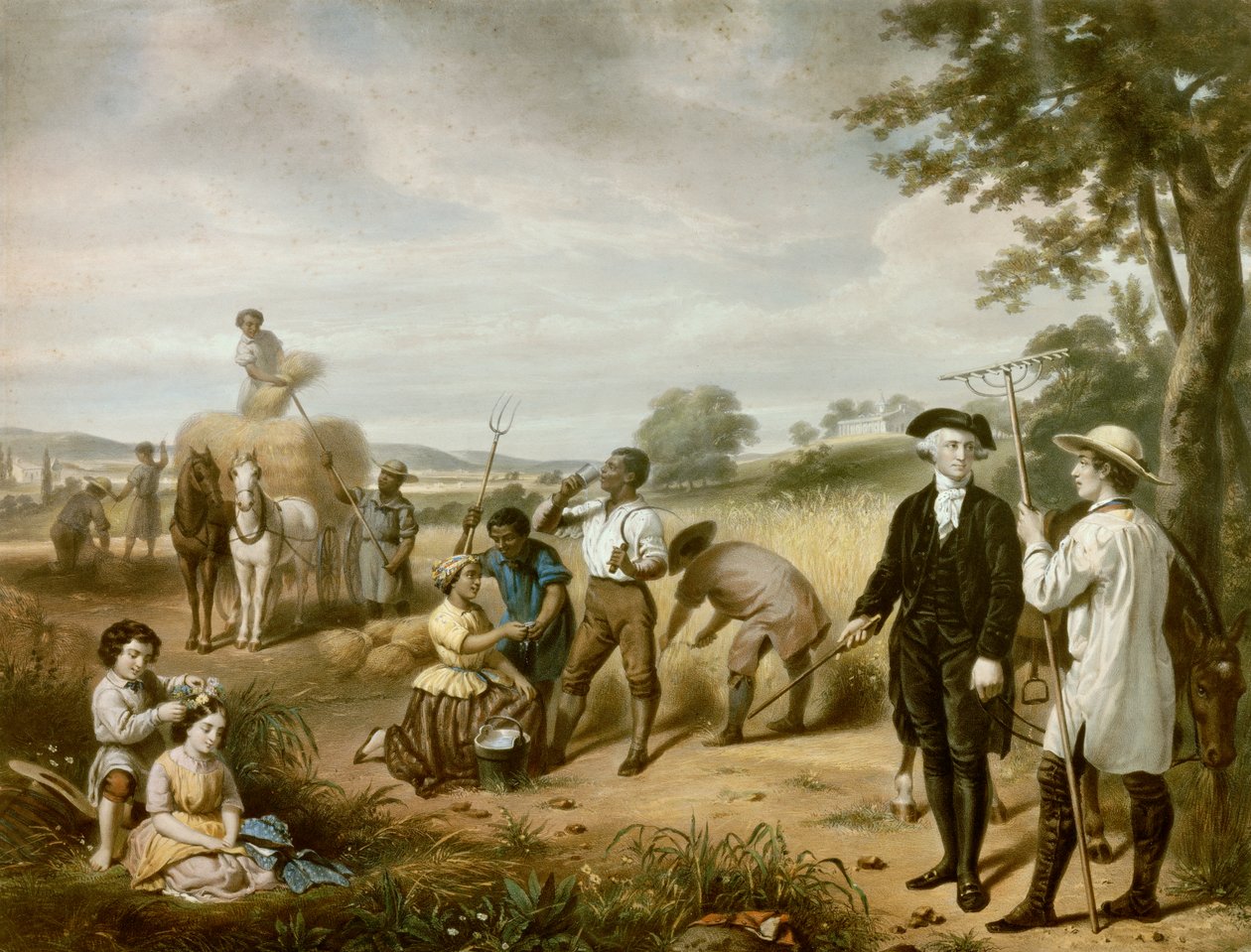 農家のワシントンジョージ・ワシントン（1732-1799）は、バージニア州