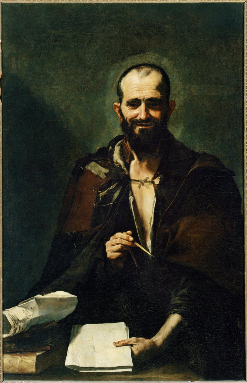 アルキメデス...（キャンバスに描かれた絵） 作： フセペ・デ・リベーラ（1591-1652）