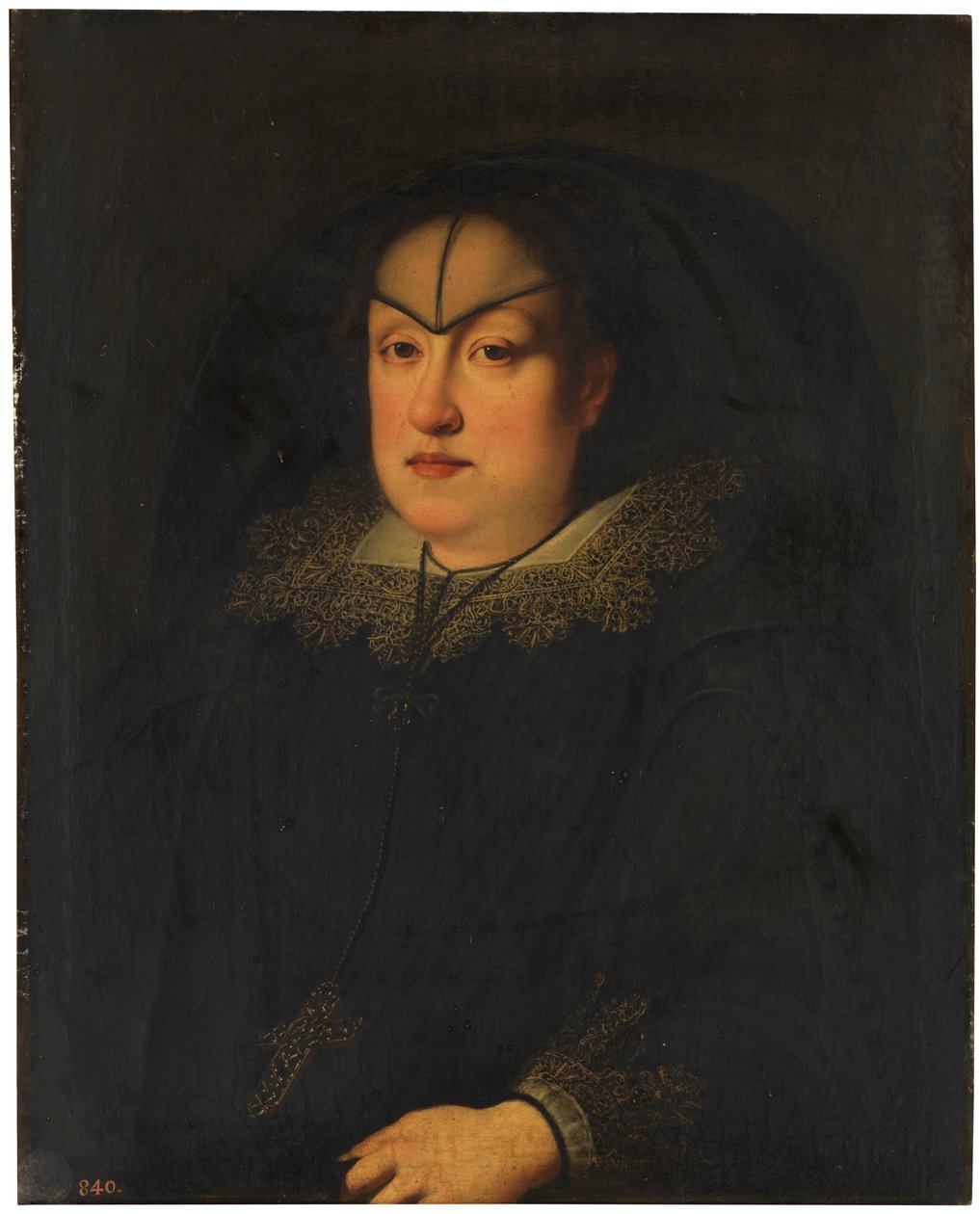 スペイン語：Maria Magdalena de Austria-Estiria, gran duquesa de Toscana オーストリアのマリア・マッダレーナの未亡人としての肖像画 作： ジャスタス・サスターマンズ