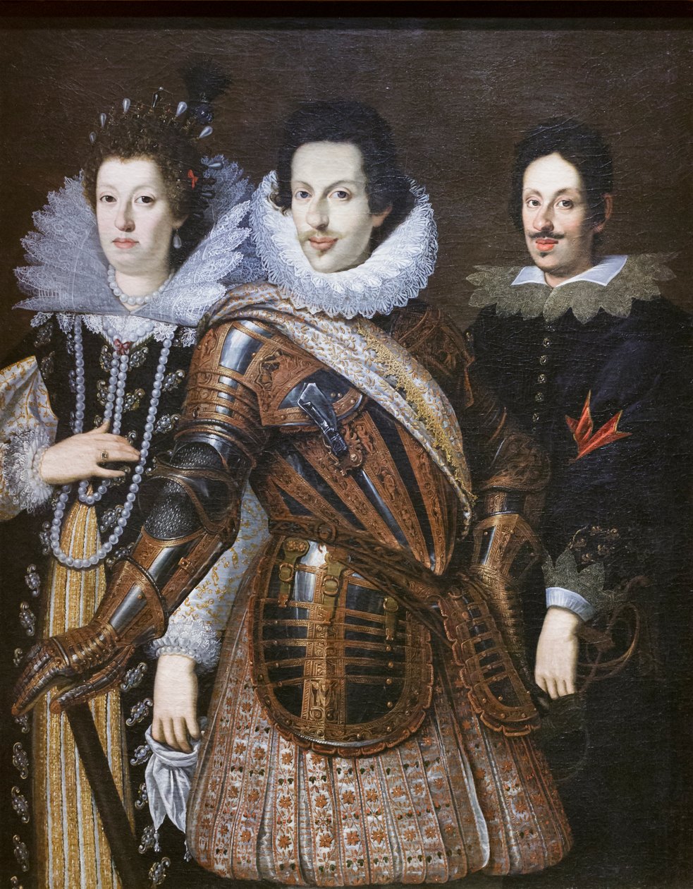 Cosimo II de Medici com sua esposa Maria Madalena da Áustria e seu filho Fernando II 作： ジャスタス・サッターマンズ