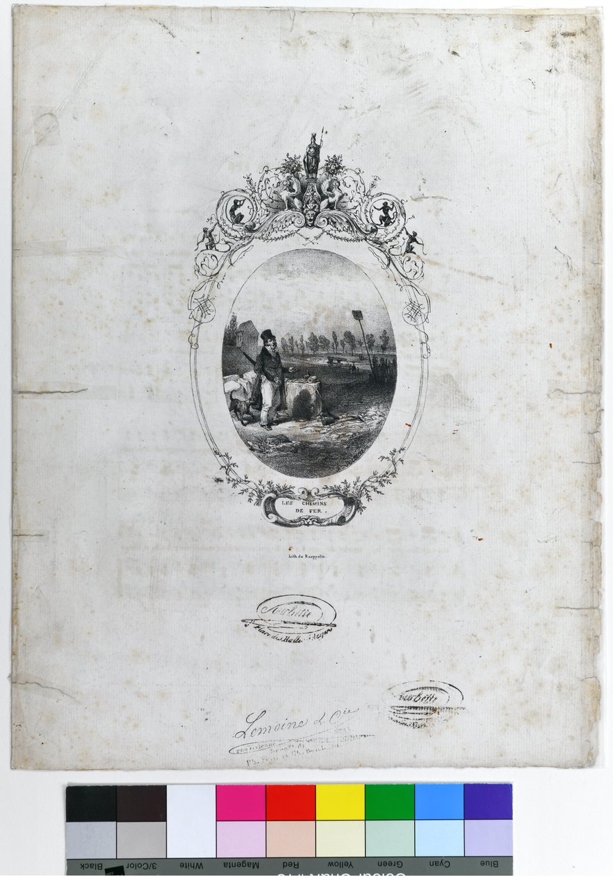 「レ・シュマン・ド・フェール」1840年頃（リトグラフ、紙） 作： Kaeppelin et Company