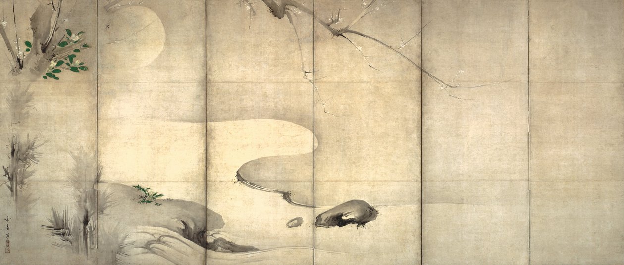 月光による松と梅 作： 海ho油所