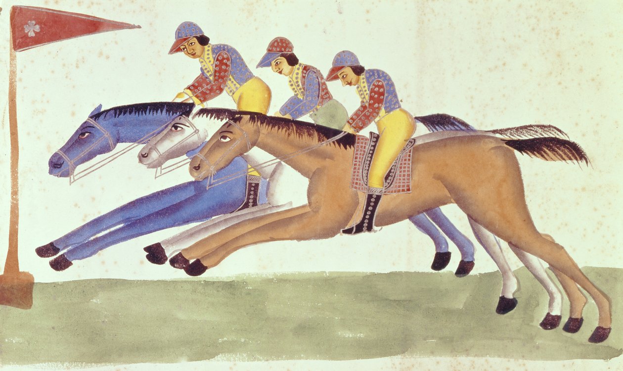 1830年頃のベンガルの競馬 作： カリガートスクール