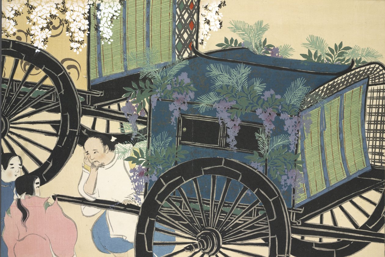 ももよぐさからの花ざるぐるま第2巻第1909号（色版木版） 作： 上坂雪花