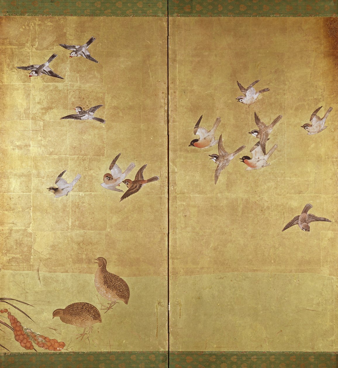 秋のキビ 作： 狩野山楽