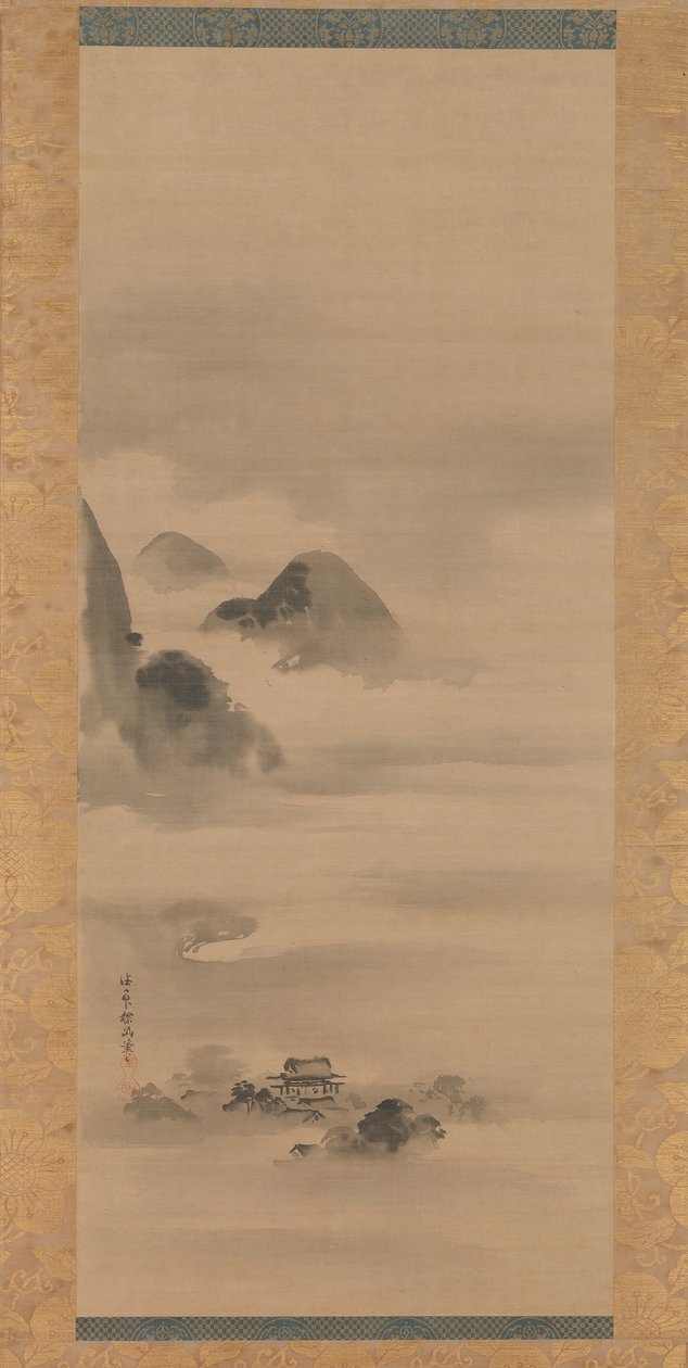 1662年以降の月光の風景。 作： 狩野探幽