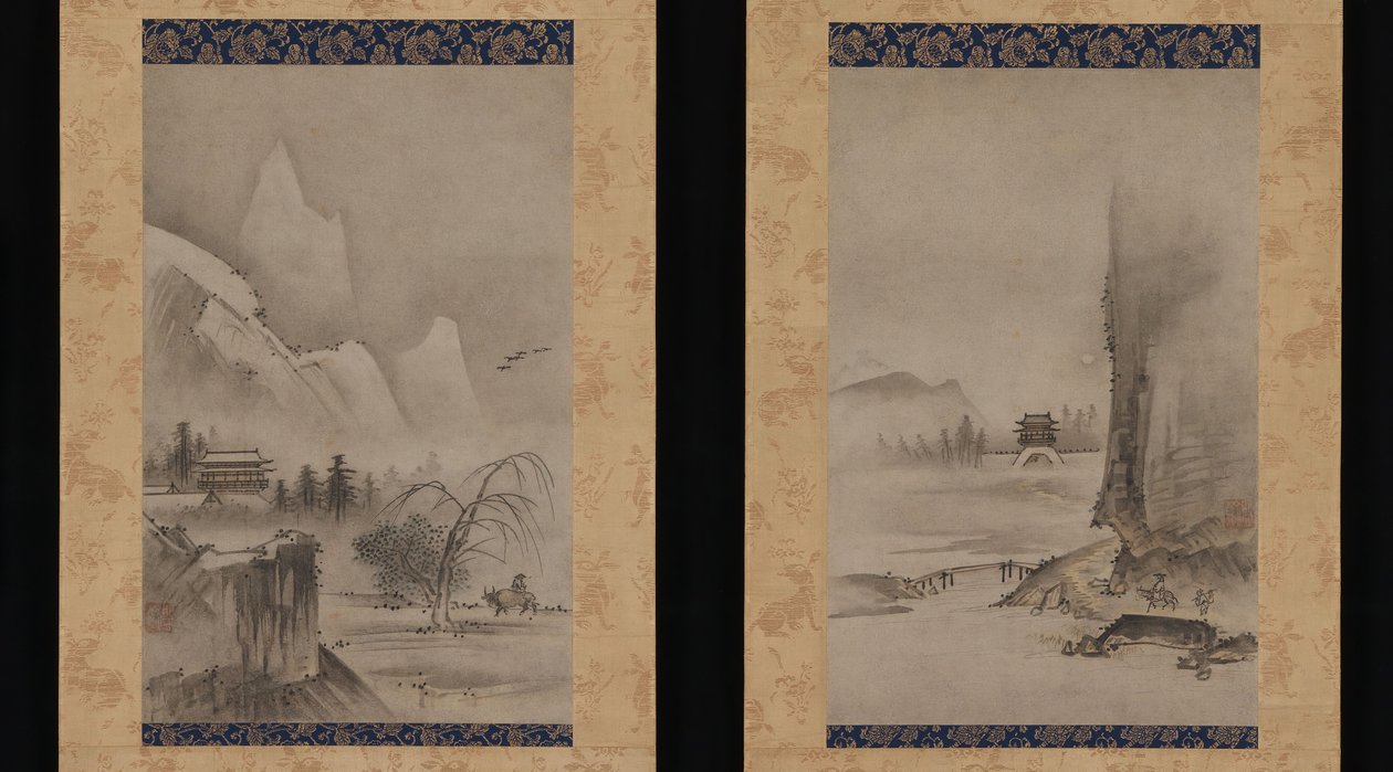 暁・湘江八景より二景 16世紀初頭 作： 首相官邸