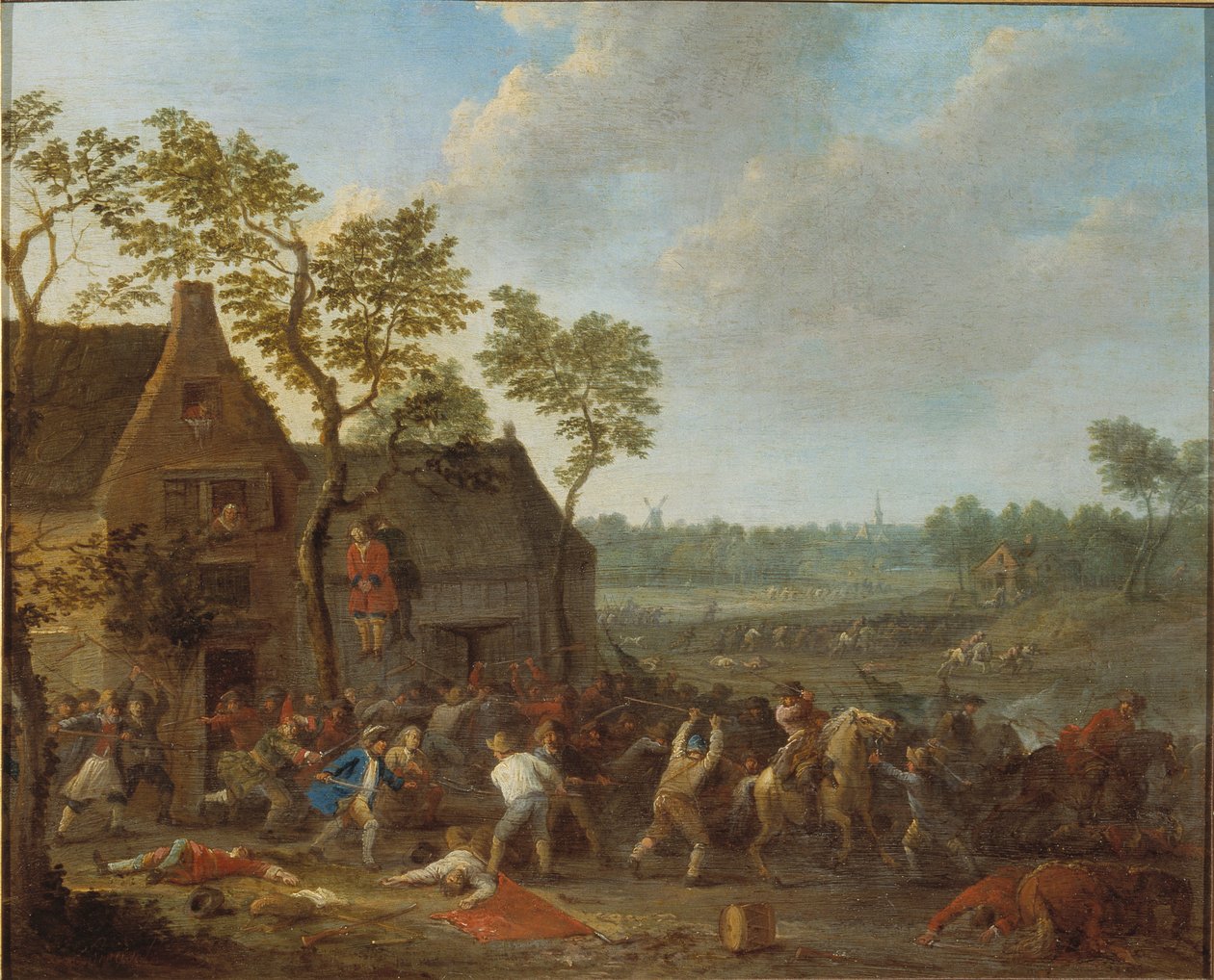 農場強盗、c。 1710年。 作： カレル・ブレイデル