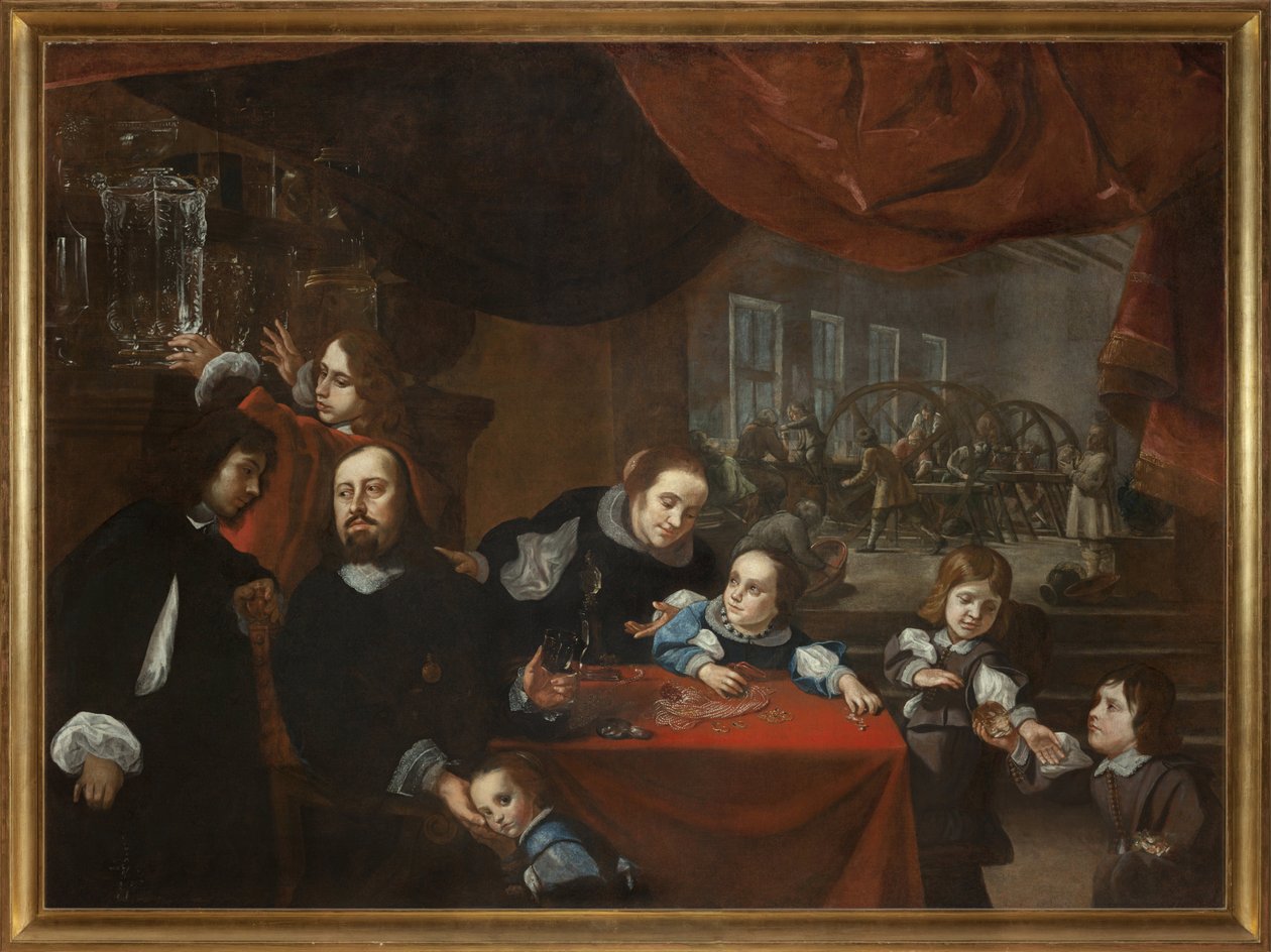 ディオニシオ・ミゼローニ（1607-1661）とその家族 作： カレル・シュクレタ