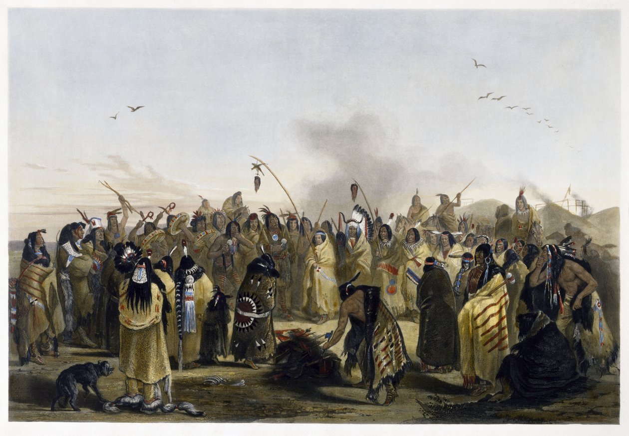 ミニターレスの頭皮ダンス、1843-1844（アクアチント） 作： カール・ボドマー